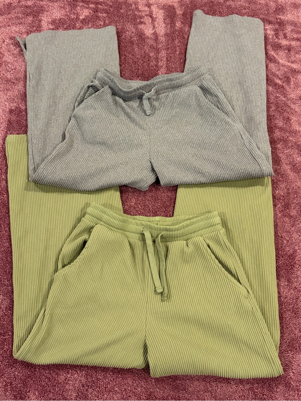 Pair of Girls Ribbed Wide Leg Lounge Pants - 10/12 - Picture 1 of 9